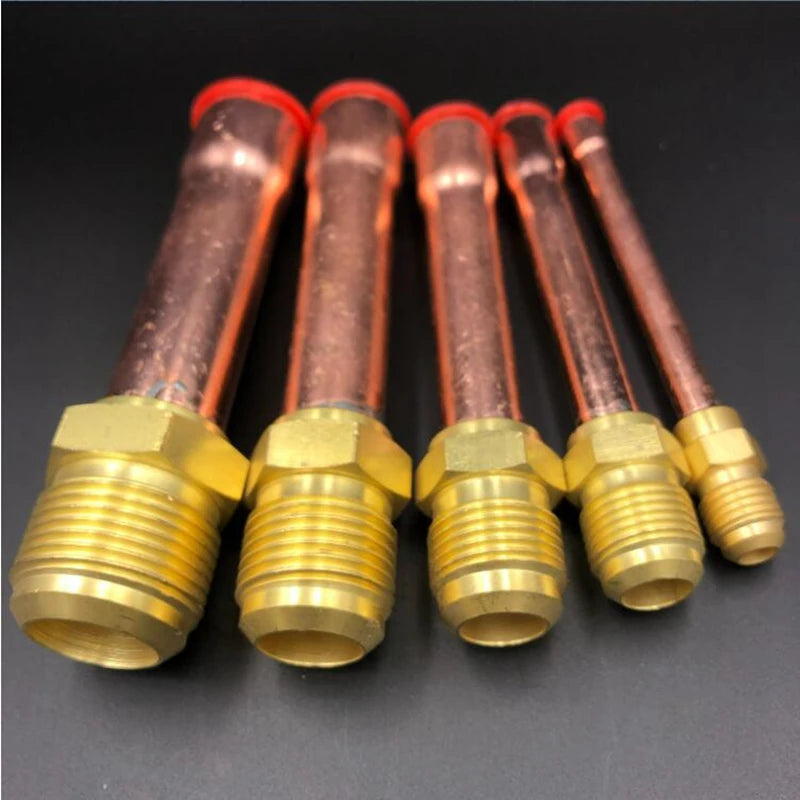 Air Conditioner Copper Tube with Brass Forged SAE 1/4 3/8 1/2 3/4 fit UNF Thread Connector Nut Flare Pipe Fitting Adapter