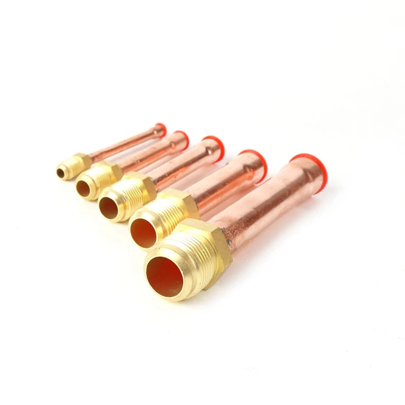 Air Conditioner Copper Tube with Brass Forged SAE 1/4 3/8 1/2 3/4 fit UNF Thread Connector Nut Flare Pipe Fitting Adapter