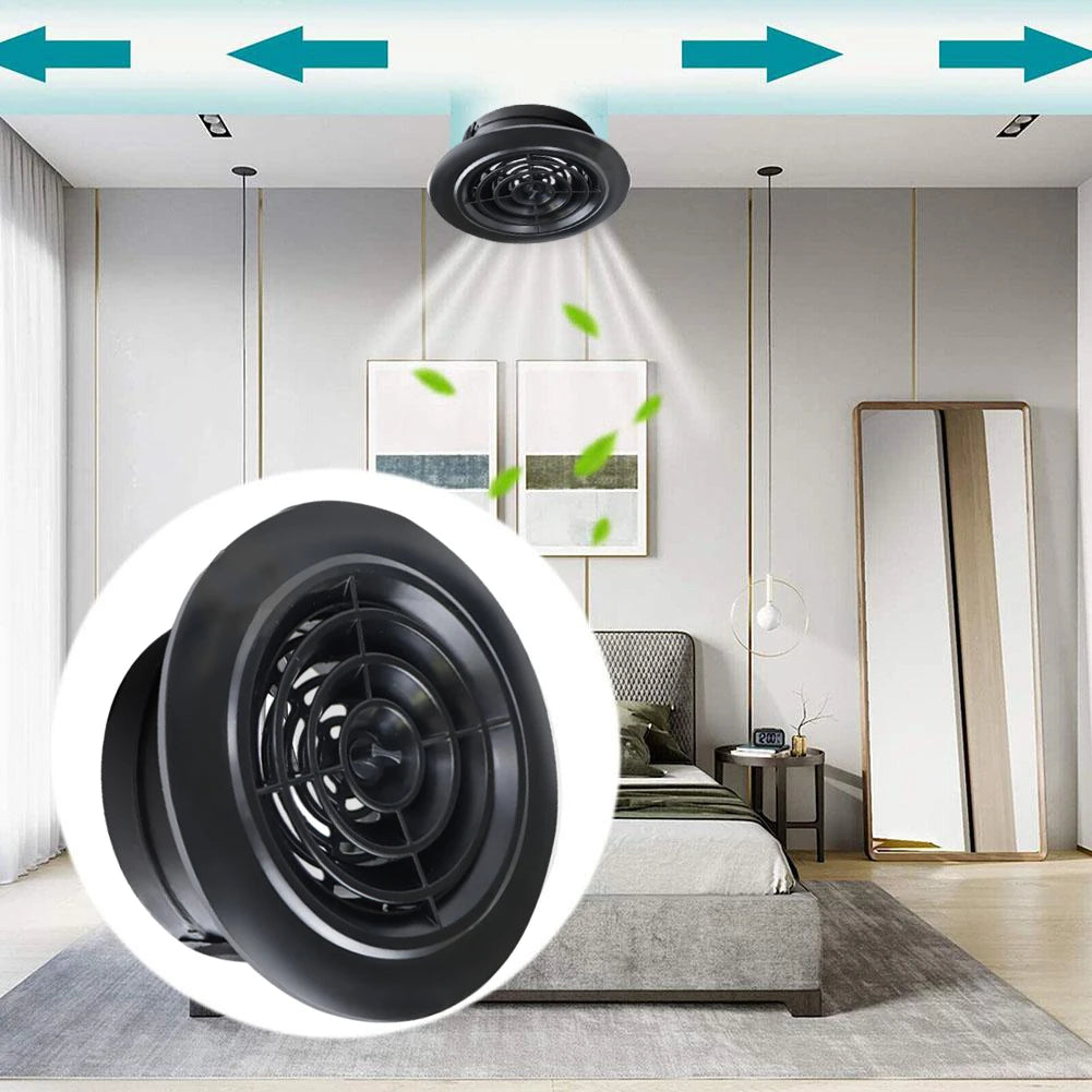 Long-lasting Quality Vent Grill Round ABS Material Attractive Design Black Removable Panels 1 X 100mm 75-125MM