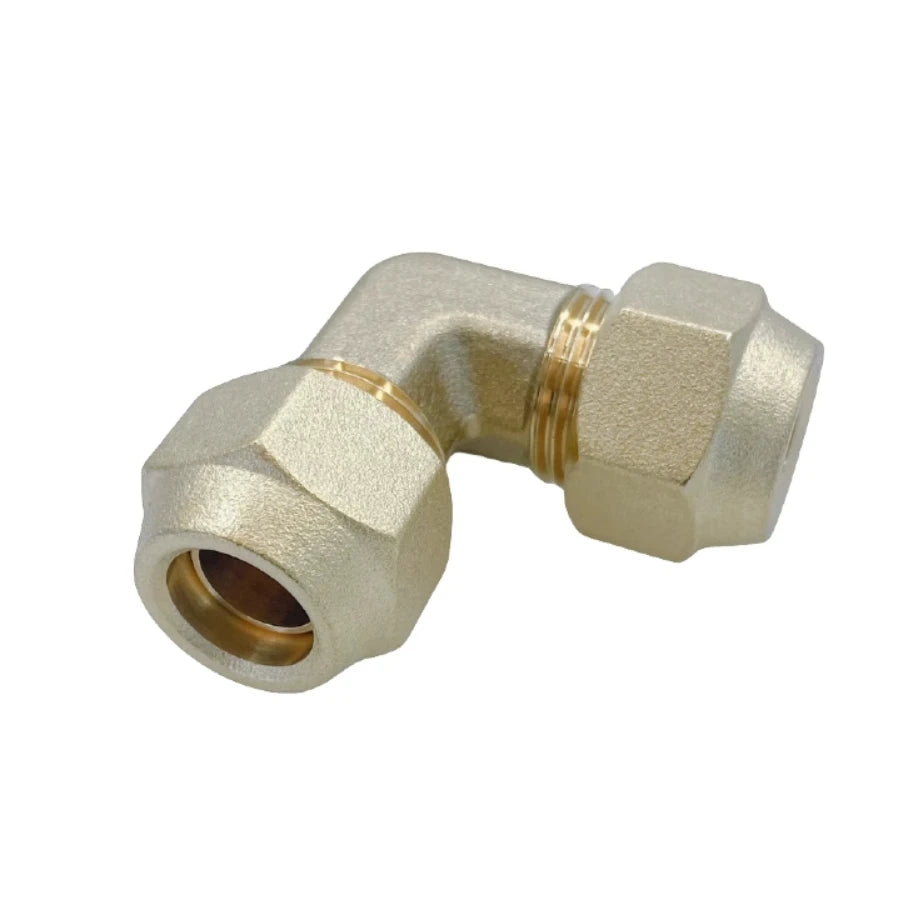 Brass Air Conditioner Forged SAE 1/4 3/8 1/2 3/4 fit UNF Thread Elbow + Nut Equal Flare Connecting Pipe Fitting Adapter
