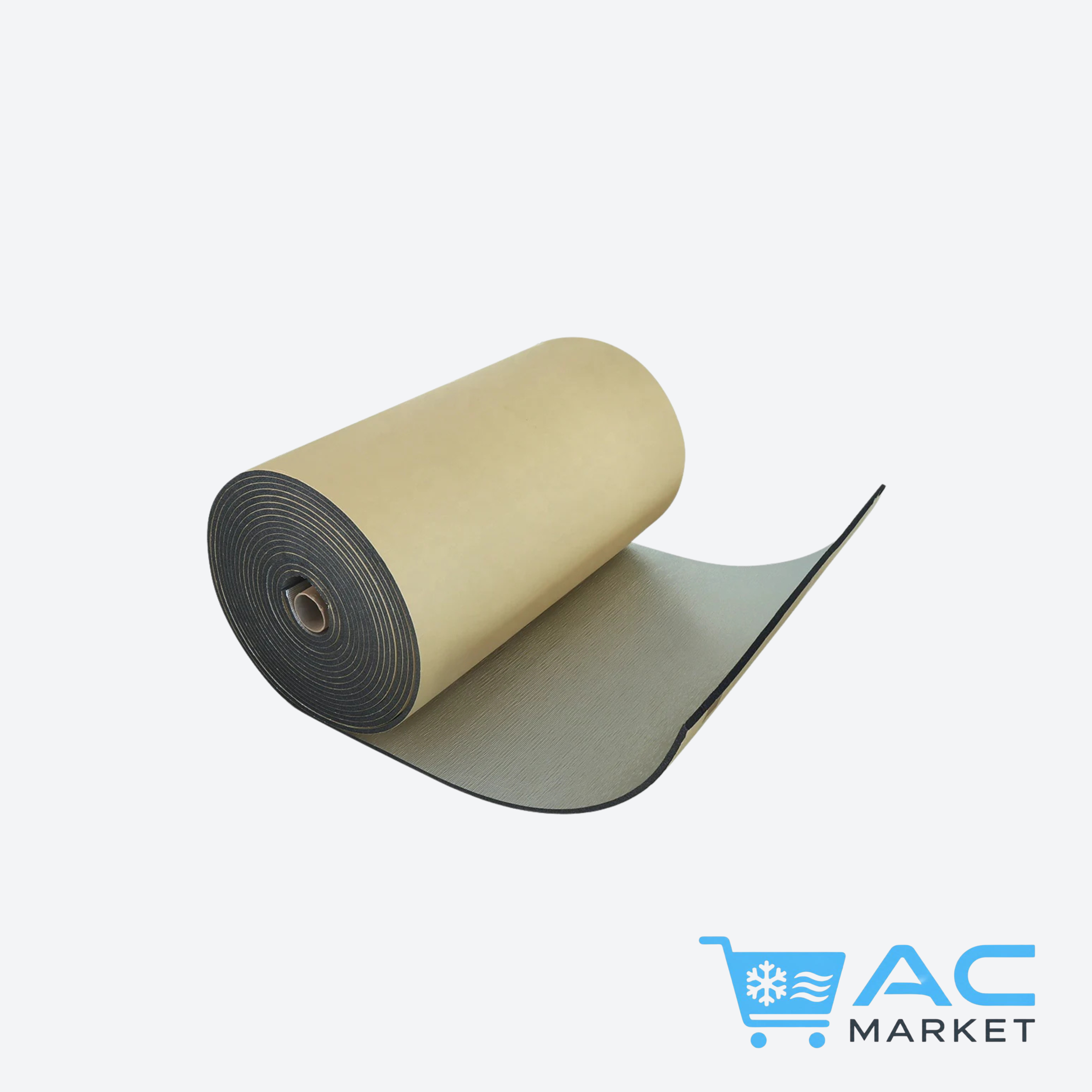 رول عازل رغوي مرن ذو لاصق ذاتي ومكسو برقائق الألومنيوم