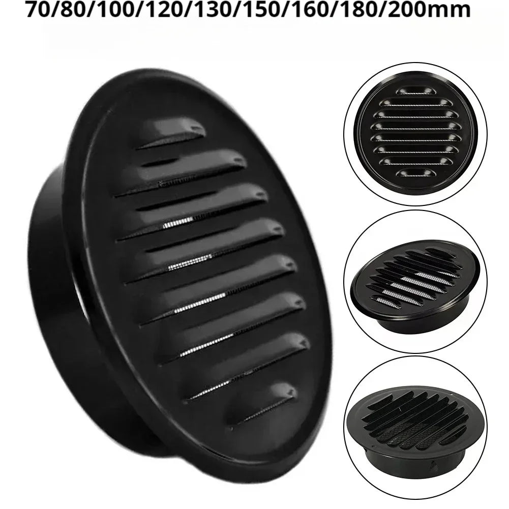 Stainless steel 70-200mm Exterior wall air outlet vent grille round duct cap air ventilation cover hole plug ventilation system