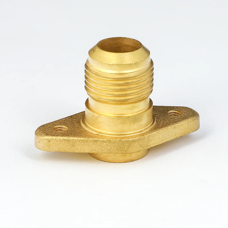 Brass Air Conditioner Forged SAE 1/4 1/2 fit UNF Thread Welding Flange Base Valve Seat Flare Connecting Pipe Fitting Adapeter