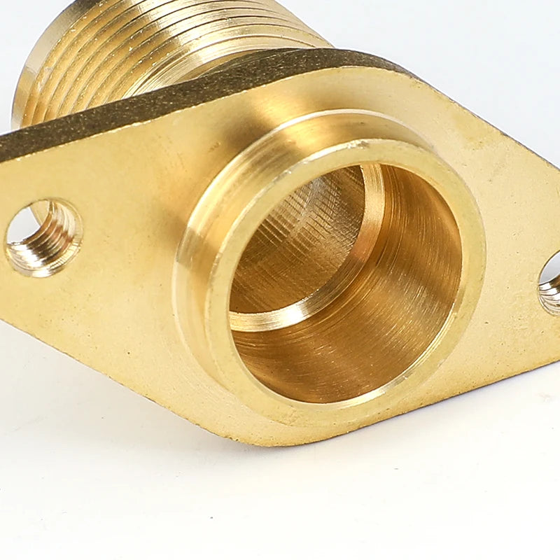 Brass Air Conditioner Forged SAE 1/4 1/2 fit UNF Thread Welding Flange Base Valve Seat Flare Connecting Pipe Fitting Adapeter