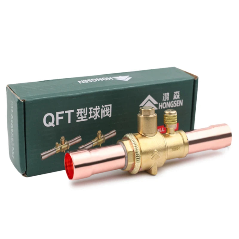 Hongsen QFT Air conditioning cold storage refrigerantion shut-off valve 6-54mm refrigerant ball valve