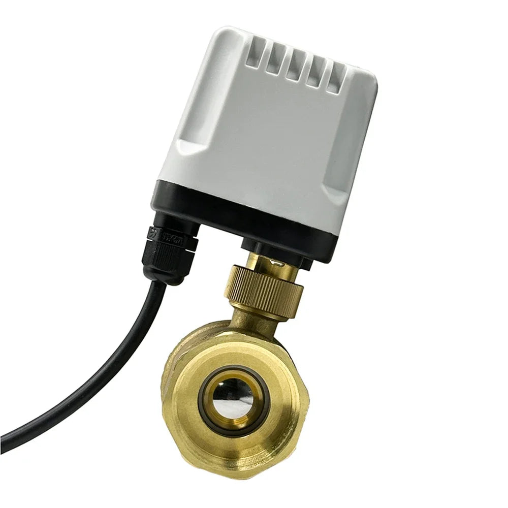 1/2" to 2" Normally Closed 220V 12V 24V IP65 Waterproof Solenoid Valve 2-Wire Brass Motorized Electric Ball Valve for Water Oil